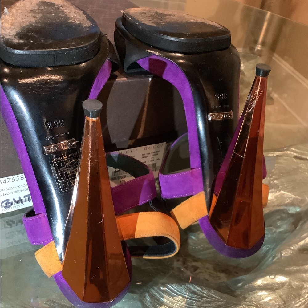 GUCCI Runway ‘Liberty’ Platform Sandals - Picture 9 of 12